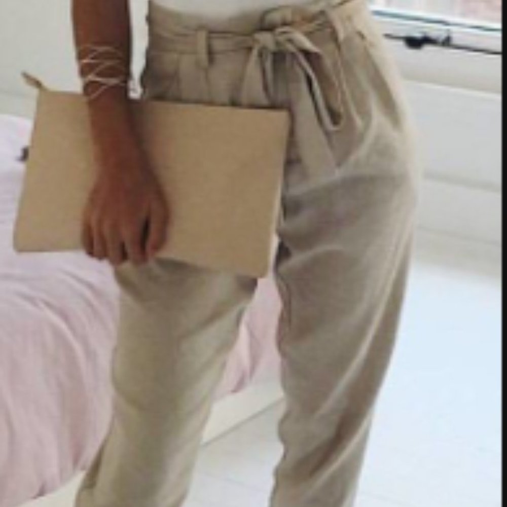 Linen beige pants